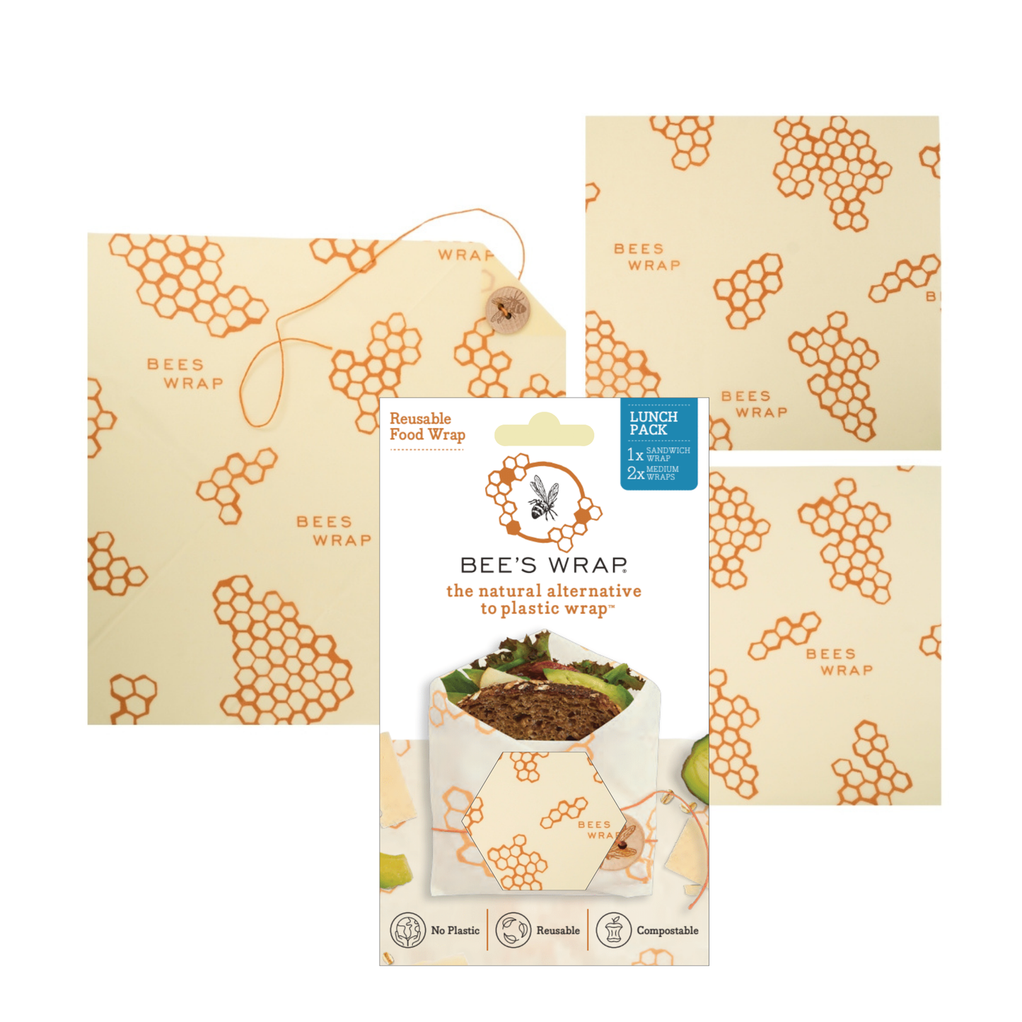 Lunch 3 Pack - Honeycomb Print