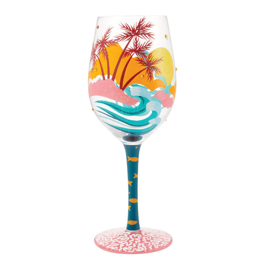 Lolita "Tropical Getaway" Wine Glass