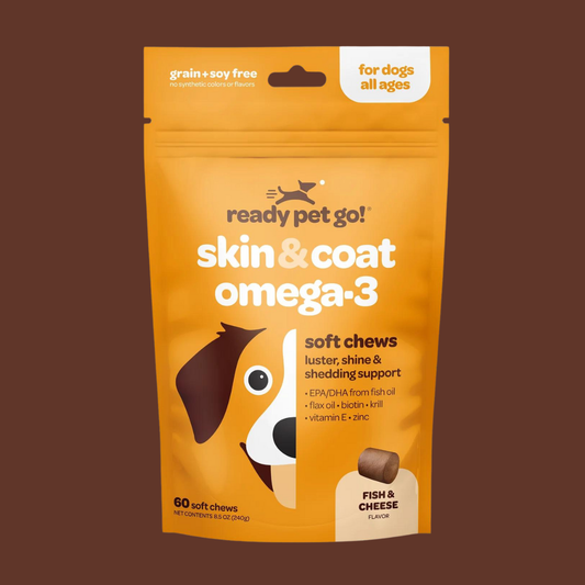 Omega 3 Fish Oil Supplement Chews for Dogs  - Skin & Coat