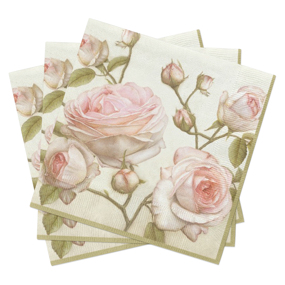 Lucy Roses Cocktail Paper Napkins