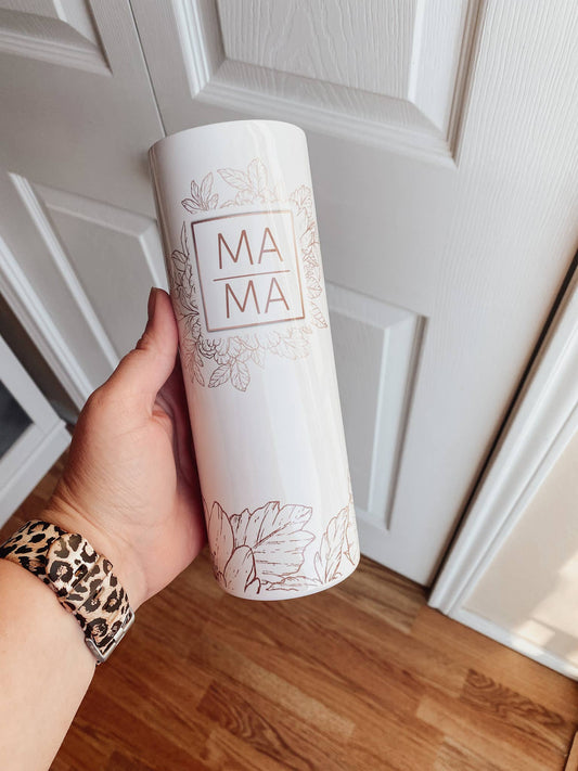 Floral MAMA 20oz Skinny Tumbler