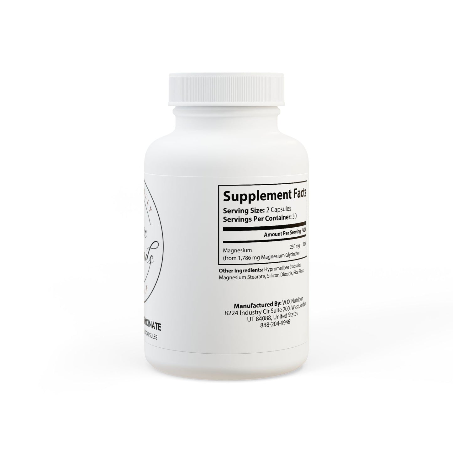 Magnesium Glycinate Supplement (60 Capsules)