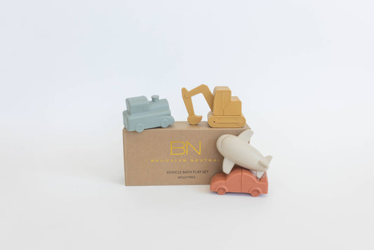 Brooklyn Neutral Vehicle Bath Toy Set