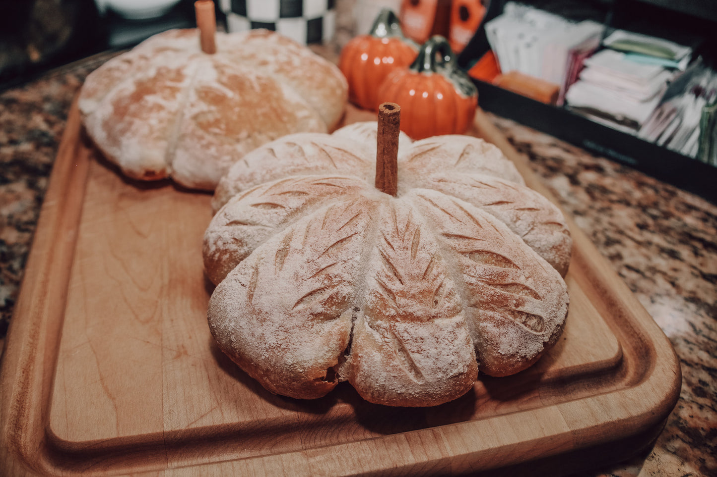 Pumpkin Shaped Sourdough Loaf