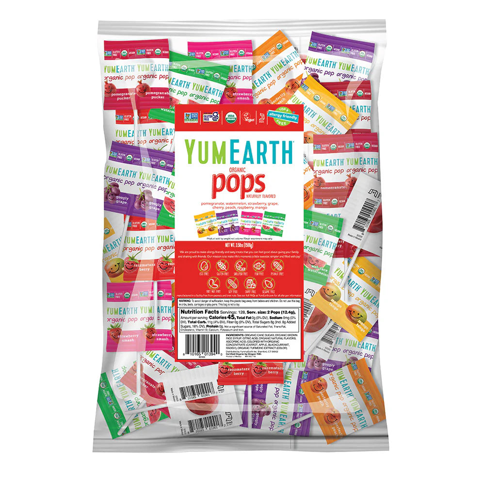 YUMEARTH Organic Assorted Flavors Lollipops