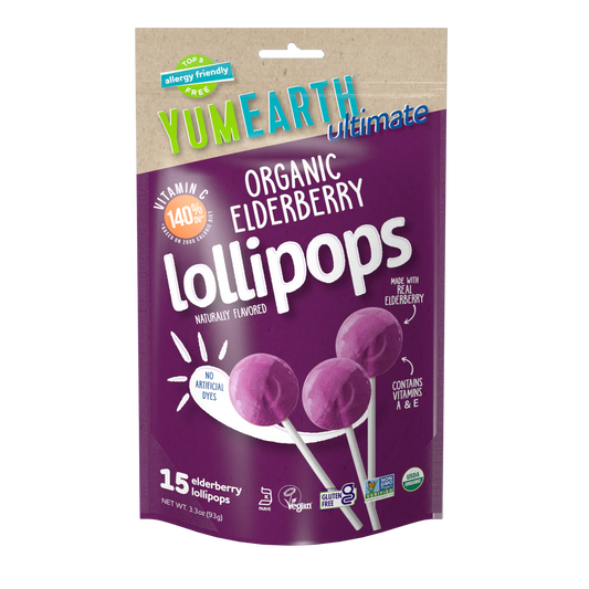 YUMEARTH Organic Ultimate Elderberry Lollipops