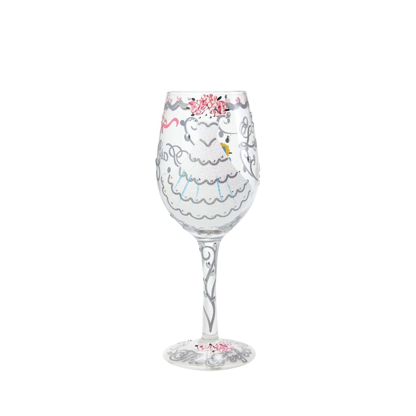 Lolita "Bride"/ "Wedding Dress" Pattern Wine Glass