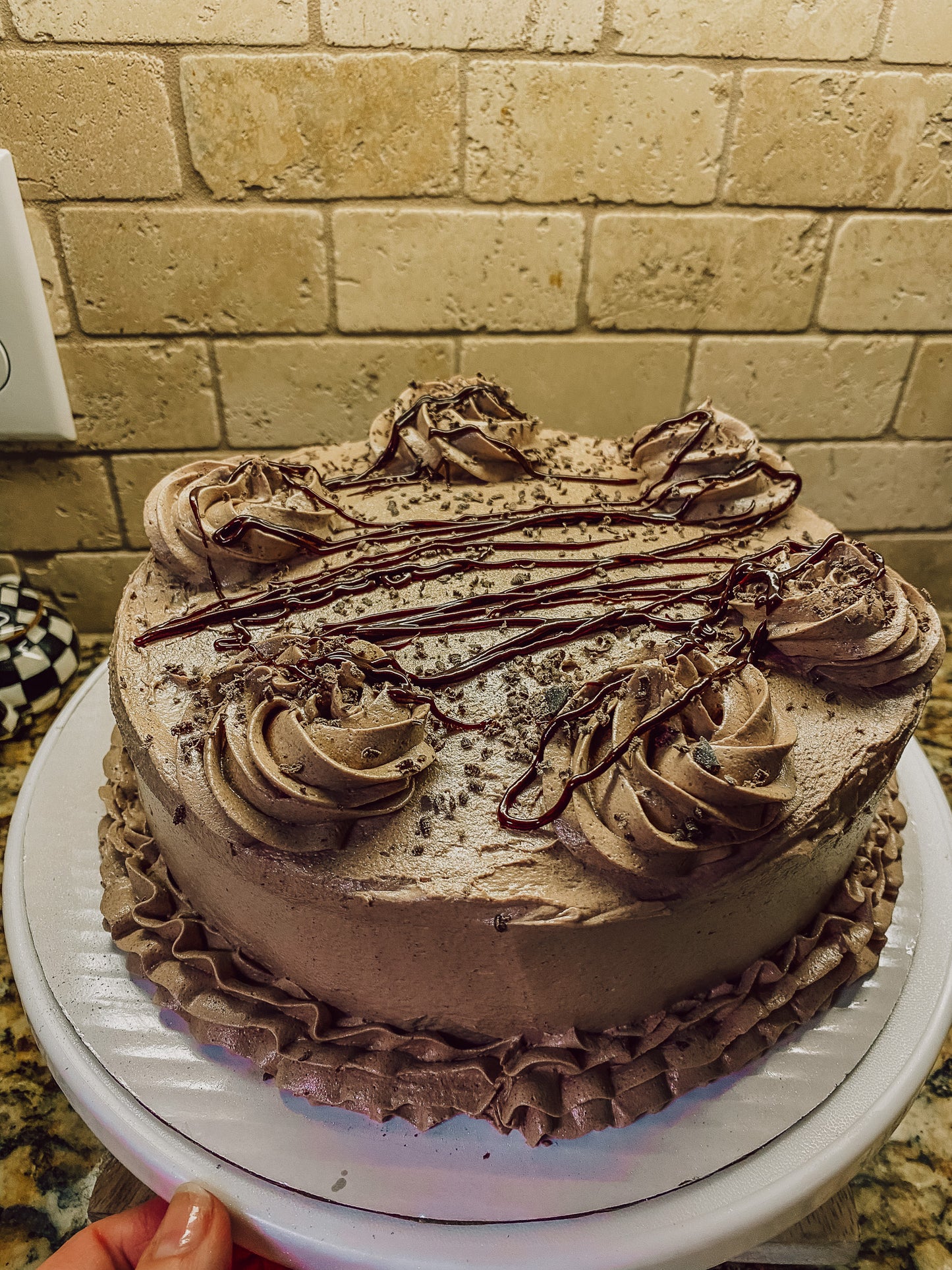 Layered Chocolate Cake with Chocolate Buttercream Frosting