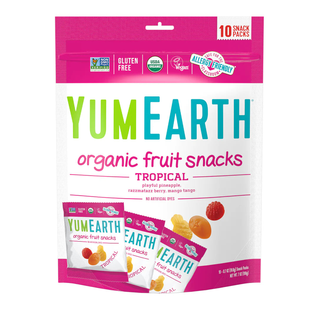 YUMEARTH Organic & Gluten Free Tropical Fruit Snacks