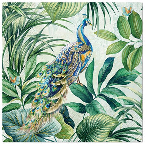 Royal Peacock Lunch Paper Napkins